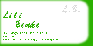 lili benke business card